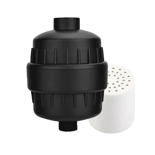 Aqua Soft replacement filter cartridge shown with filter housing